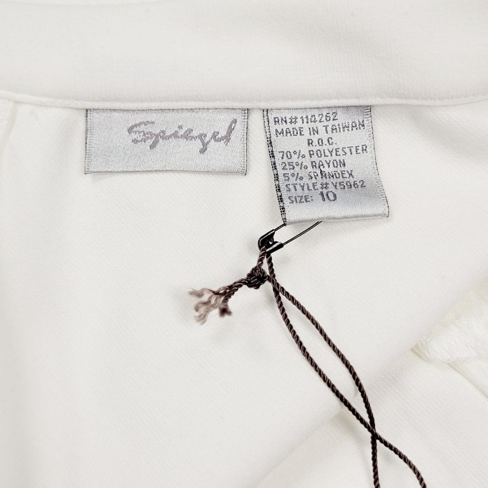 NWT Spiegel White Flare Ponte Knit Skirt w/ Pockets, Stretch Fit Through Hips - Picture 4 of 7